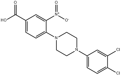 4-[4-(3,4-DICHLOROPHENYL)PIPERAZINO]-3-NITROBENZENECARBOXYLIC ACID Struktur