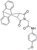 2-[16,18-DIOXO-17-AZAPENTACYCLO[6.6.5.0(2,7).0(9,14).0(15,19)]NONADECA-2(7),3,5,9(14),10,12-HEXAEN-17-YL]-N-(4-METHOXYPHENYL)ACETAMIDE Struktur