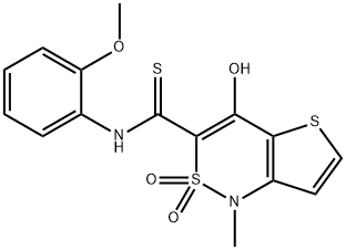 4-HYDROXY-N-(2-METHOXYPHENYL)-1-METHYL-2,2-DIOXO-1,2-DIHYDRO-2LAMBDA6-THIENO[3,2-C][1,2]THIAZINE-3-CARBOTHIOAMIDE Structure