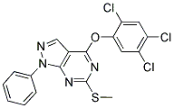 6-(METHYLSULFANYL)-1-PHENYL-1H-PYRAZOLO[3,4-D]PYRIMIDIN-4-YL 2,4,5-TRICHLOROPHENYL ETHER Struktur