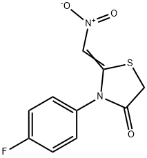 3-(4-FLUOROPHENYL)-2-(NITROMETHYLENE)-1,3-THIAZOLAN-4-ONE Struktur