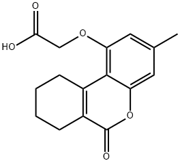 (3-METHYL-6-OXO-7,8,9,10-TETRAHYDRO-6H-BENZO[C]CHROMEN-1-YLOXY)-ACETIC ACID Struktur