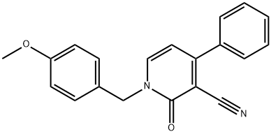 1-(4-METHOXYBENZYL)-2-OXO-4-PHENYL-1,2-DIHYDRO-3-PYRIDINECARBONITRILE Struktur