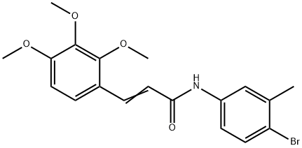 N-(4-BROMO-3-METHYLPHENYL)-3-(2,3,4-TRIMETHOXYPHENYL)ACRYLAMIDE Struktur