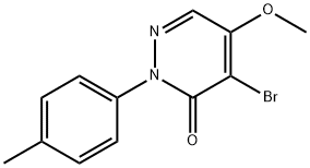 4-BROMO-5-METHOXY-2-(4-METHYLPHENYL)-3(2H)-PYRIDAZINONE Struktur