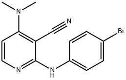 2-(4-BROMOANILINO)-4-(DIMETHYLAMINO)NICOTINONITRILE Struktur