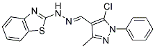 5-CHLORO-3-METHYL-1-PHENYL-1H-PYRAZOLE-4-CARBALDEHYDE 1,3-BENZOTHIAZOL-2-YLHYDRAZONE Struktur