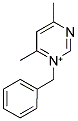 1-BENZYL-4,6-DIMETHYLPYRIMIDIN-1-IUM Struktur