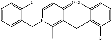 1-(2-CHLOROBENZYL)-3-(2,6-DICHLOROBENZYL)-2-METHYL-4(1H)-PYRIDINONE Struktur