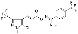 N'-((3-[5-CHLORO-1-METHYL-3-(TRIFLUOROMETHYL)-1H-PYRAZOL-4-YL]ALLANOYL)OXY)-4-(TRIFLUOROMETHYL)BENZENECARBOXIMIDAMIDE Struktur