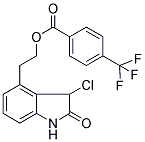 2-(3-CHLORO-2-OXO-2,3-DIHYDRO-1H-INDOL-4-YL)ETHYL 4-(TRIFLUOROMETHYL)BENZOATE Struktur