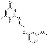 2-([2-(3-METHOXYPHENOXY)ETHYL]THIO)-6-METHYLPYRIMIDIN-4(1H)-ONE Struktur