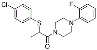 2-(4-CHLOROPHENYLTHIO)-1-(4-(2-FLUOROPHENYL)PIPERAZINYL)PROPAN-1-ONE Struktur