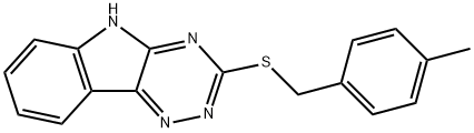 3-[(4-METHYLBENZYL)SULFANYL]-5H-[1,2,4]TRIAZINO[5,6-B]INDOLE Struktur