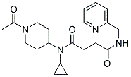 N-(1-ACETYLPIPERIDIN-4-YL)-N-CYCLOPROPYL-4-OXO-4-[(2-PYRIDINYLMETHYL)AMINO]BUTANAMIDE Struktur