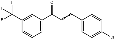 (Z)-3-(4-CHLOROPHENYL)-1-[3-(TRIFLUOROMETHYL)PHENYL]-2-PROPEN-1-ONE Struktur