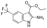 2-AMINO-5-TRIFLUOROMETHYL-1H-INDOLE-3-CARBOXYLIC ACID ETHYL ESTER Struktur