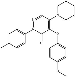 4-(4-METHOXYPHENOXY)-2-(4-METHYLPHENYL)-5-PIPERIDINO-3(2H)-PYRIDAZINONE Struktur