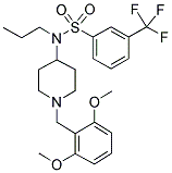 N-[1-(2,6-DIMETHOXYBENZYL)PIPERIDIN-4-YL]-N-PROPYL-3-(TRIFLUOROMETHYL)BENZENESULPHONAMIDE Struktur