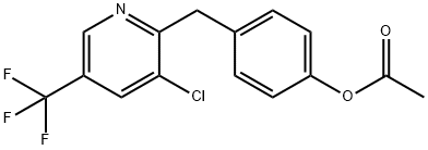 4-([3-CHLORO-5-(TRIFLUOROMETHYL)-2-PYRIDINYL]METHYL)PHENYL ACETATE Struktur