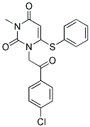 4-CHLOROPHENYL (2,4-DIOXO-3-METHYL-6-PHENYLTHIO-1,2,3,4-TETRAHYDROPYRIMIDIN-1-YL)METHYL KETONE Struktur