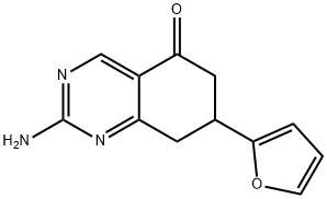 2-AMINO-7-FURAN-2-YL-7,8-DIHYDRO-6H-QUINAZOLIN-5-ONE Struktur