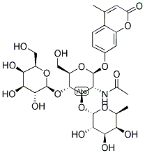 4-METHYLUMBELLIFERYL LEWIS X TRISACCHARIDE Struktur