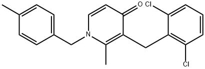 3-(2,6-DICHLOROBENZYL)-2-METHYL-1-(4-METHYLBENZYL)-4(1H)-PYRIDINONE Struktur