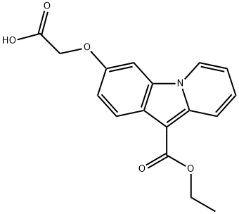 2-([10-(ETHOXYCARBONYL)PYRIDO[1,2-A]INDOL-3-YL]OXY)ACETIC ACID Struktur