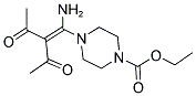 ETHYL 4-(2-ACETYL-1-AMINO-3-OXOBUT-1-ENYL)PIPERAZINE-1-CARBOXYLATE Struktur