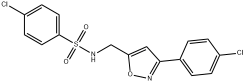 4-CHLORO-N-([3-(4-CHLOROPHENYL)-5-ISOXAZOLYL]METHYL)BENZENESULFONAMIDE Struktur