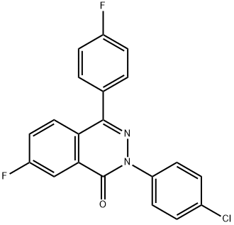 2-(4-CHLOROPHENYL)-7-FLUORO-4-(4-FLUOROPHENYL)-1(2H)-PHTHALAZINONE Struktur