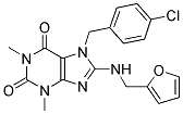 7-(4-CHLOROBENZYL)-8-[(2-FURYLMETHYL)AMINO]-1,3-DIMETHYL-3,7-DIHYDRO-1H-PURINE-2,6-DIONE Struktur