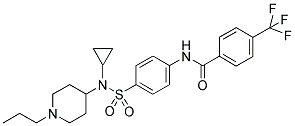 N-[4-((CYCLOPROPYL(1-PROPYLPIPERIDIN-4-YL)AMINO)SULPHONYL)PHENYL]-4-(TRIFLUOROMETHYL)BENZAMIDE Struktur