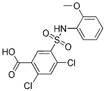 2,4-DICHLORO-5-(2-METHOXY-PHENYLSULFAMOYL)-BENZOIC ACID Struktur