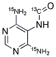 4,6-DIAMINO-5-FORMAMIDOPYRIMIDINE (FORMYL-13C, DIAMINO-15N2) Struktur