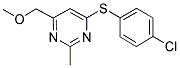 (6-[(4-CHLOROPHENYL)SULFANYL]-2-METHYL-4-PYRIMIDINYL)METHYL METHYL ETHER Struktur