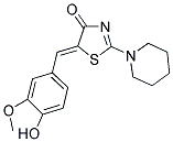 (5Z)-5-(4-HYDROXY-3-METHOXYBENZYLIDENE)-2-PIPERIDIN-1-YL-1,3-THIAZOL-4(5H)-ONE Struktur