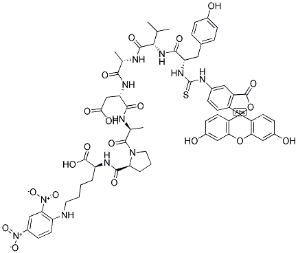 FITC-TYR-VAL-ALA-ASP-ALA-PRO-LYS(DNP)-OH Struktur