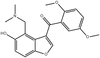 (2,5-DIMETHOXY-PHENYL)-(4-DIMETHYLAMINOMETHYL-5-HYDROXY-BENZOFURAN-3-YL)-METHANONE Struktur