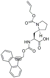 (2S,4S)-N-ALPHA-(9-FLUORENYLMETHYLOXYCARBONYL)-N'-ALLYLOXYCARBONYL-2-PYRROLIDINYLALANINE Struktur