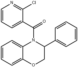 (2-CHLORO-3-PYRIDINYL)(3-PHENYL-2,3-DIHYDRO-4H-1,4-BENZOXAZIN-4-YL)METHANONE Struktur