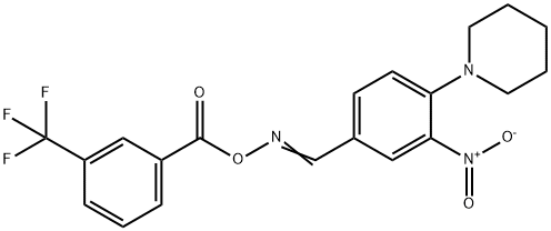 1-(2-NITRO-4-[(([3-(TRIFLUOROMETHYL)BENZOYL]OXY)IMINO)METHYL]PHENYL)PIPERIDINE Struktur