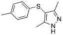 3,5-DIMETHYL-4-[(4-METHYLPHENYL)THIO]-1H-PYRAZOLE Struktur