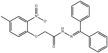 N'-(DIPHENYLMETHYLENE)-2-(4-METHYL-2-NITROPHENOXY)ACETOHYDRAZIDE Struktur