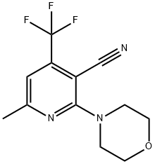 6-METHYL-2-MORPHOLINO-4-(TRIFLUOROMETHYL)NICOTINONITRILE Struktur