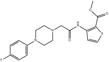 METHYL 3-((2-[4-(4-FLUOROPHENYL)PIPERAZINO]ACETYL)AMINO)-2-THIOPHENECARBOXYLATE Struktur