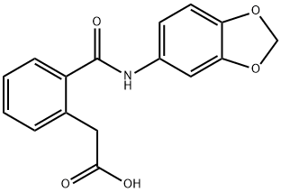 2-(2-(苯并[D][1,3]二氧戊環(huán)-5-基氨基甲?；?苯基)乙酸, 811841-53-9, 結(jié)構(gòu)式