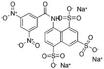 8-(3,5-DINITROPHENYLENE CARBONYLIMINO)-1,3,5-NAPHTHALENETRISULFONIC ACID, 3NA Struktur