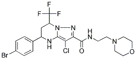 5-(4-BROMOPHENYL)-3-CHLORO-N-(2-MORPHOLINOETHYL)-7-(TRIFLUOROMETHYL)-4,5,6,7-TETRAHYDROPYRAZOLO[1,5-A]PYRIMIDINE-2-CARBOXAMIDE Struktur